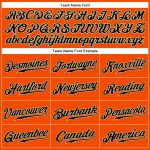 Personalized Orange Black-Cream Authentic Sleeveless Baseball Jersey Team Custom Name and Number