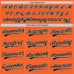 Personalized Orange Black-Cream Authentic Throwback Baseball Jersey Team Custom Name and Number