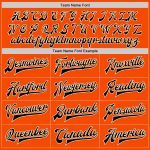 Personalized Orange Black-Cream Bomber Full-Snap Varsity Letterman Two Tone Jacket