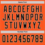Personalized Orange Black-Cream Hockey Jersey Team Custom Name and Number