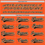 Personalized Orange Black-Cream Hockey Jersey Team Custom Name and Number