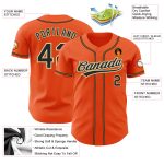 Personalized Orange Black Cream-Old Gold Authentic Baseball Jersey Team Custom Name and Number