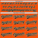 Personalized Orange Black Cream-Old Gold Authentic Baseball Jersey Team Custom Name and Number