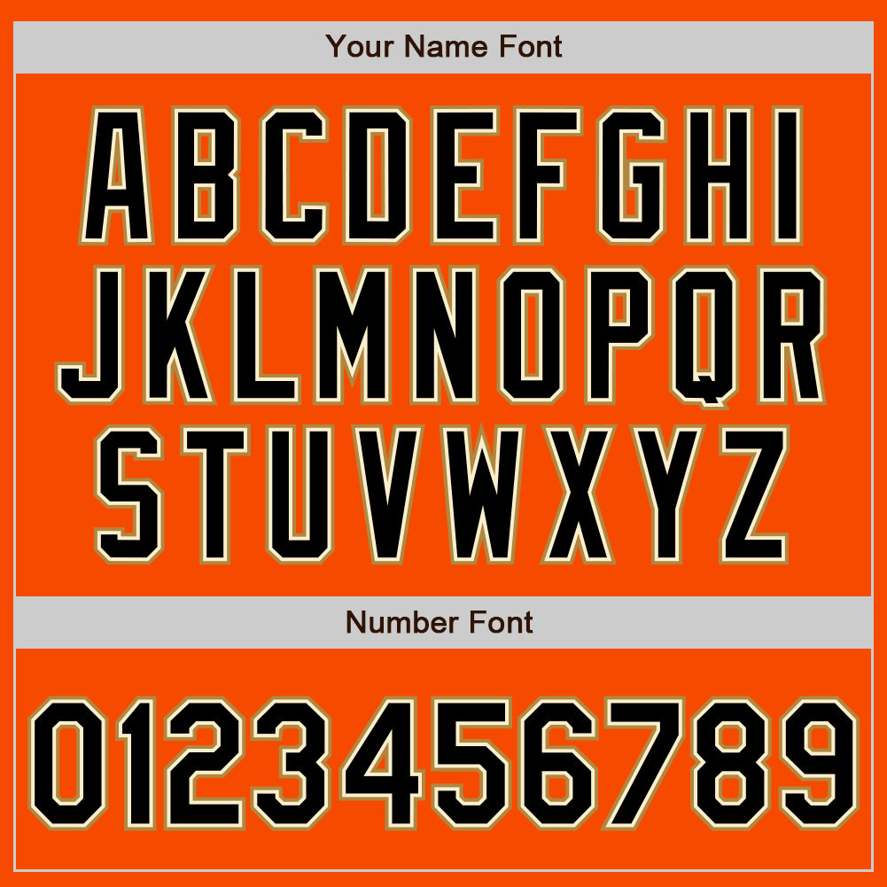 Personalized Orange Black Cream-Old Gold Authentic Baseball Jersey Team Custom Name and Number Personalized Orange Black Cream-Old Gold Authentic Baseball Jersey Team Custom Name and Number - Image 5
