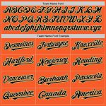 Personalized Orange Black Cream-Old Gold Authentic Sleeveless Baseball Jersey Team Custom Name and Number
