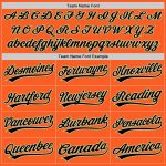 Personalized Orange Black Cream-Old Gold Authentic Throwback Baseball Jersey Team Custom Name and Number