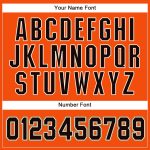 Personalized Orange Black Cream-Old Gold Baseball Jersey Team Custom Name and Number