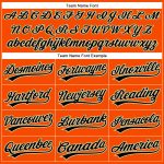Personalized Orange Black Cream-Old Gold Performance Vapor Golf Polo Shirt Team Custom Name and Number