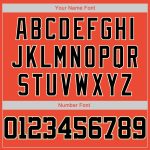 Personalized Orange Black-Cream Round Neck Rib-Knit Basketball Jersey Team Custom Name and Number