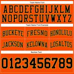 Personalized Orange Black-Gold Authentic Throwback Basketball Shorts Team Custom Name and Number