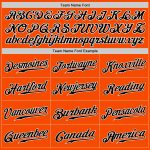 Personalized Orange Black-Gray Authentic Split Fashion Baseball Jersey Team Custom Name and Number