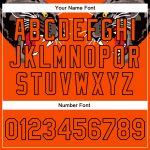 Personalized Orange Black Leopard 3D Pattern Design Bomber Full-Snap Varsity Letterman Jacket Team Custom Name and Number