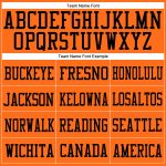 Personalized Orange Black Mesh Authentic Football Jersey Team Custom Name and Number