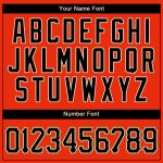 Personalized Orange Black-Old Gold Authentic Baseball Jersey Team Custom Name and Number