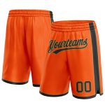 Personalized Orange Black-Old Gold Authentic Basketball Shorts Team Custom Name and Number