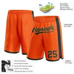 Personalized Orange Black-Old Gold Authentic Basketball Shorts Team Custom Name and Number