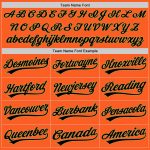 Personalized Orange Black-Old Gold Authentic Throwback Baseball Jersey Team Custom Name and Number
