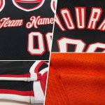 Personalized Orange Black-Old Gold Authentic Throwback Basketball Jersey