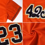 Personalized Orange Black-Old Gold Authentic Throwback Rib-Knit Baseball Jersey Shirt