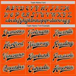 Personalized Orange Black-Old Gold Bomber Full-Snap Varsity Letterman Jacket Team Custom Name and Number
