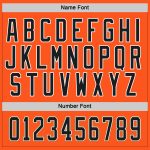 Personalized Orange Black-Old Gold Hockey Jersey Team Custom Name and Number