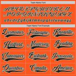 Personalized Orange Black-Old Gold Hockey Jersey Team Custom Name and Number