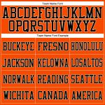 Personalized Orange Black-Old Gold Mesh Authentic Football Jersey Team Custom Name and Number