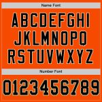 Personalized Orange Black-Old Gold Mesh Authentic Football Jersey Team Custom Name and Number