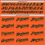 Personalized Orange Black-Old Gold Mesh Authentic Throwback Baseball Jersey Team Custom Name and Number