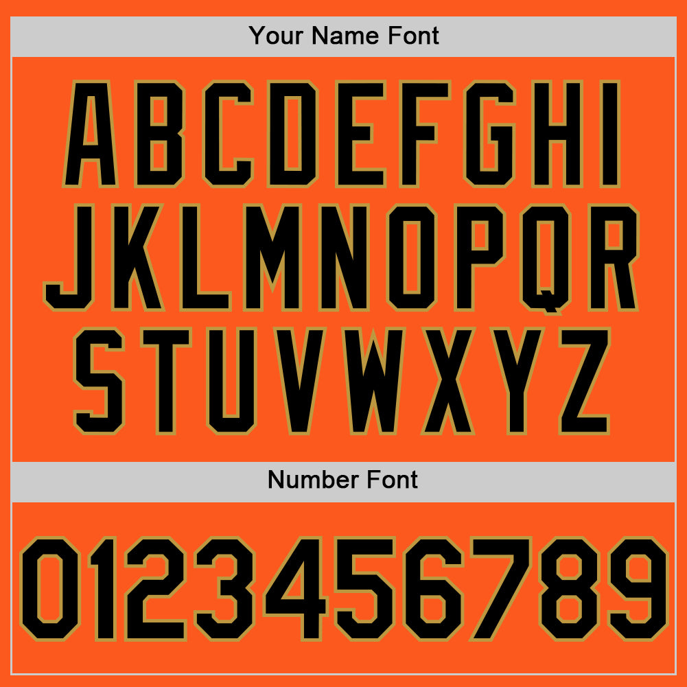 Personalized Orange Black-Old Gold Mesh Authentic Throwback Baseball Jersey Team Custom Name and Number Personalized Orange Black-Old Gold Mesh Authentic Throwback Baseball Jersey Team Custom Name and Number - Image 5