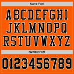 Personalized Orange Black-Old Gold Mesh Authentic Throwback Football Jersey Team Custom Name and Number