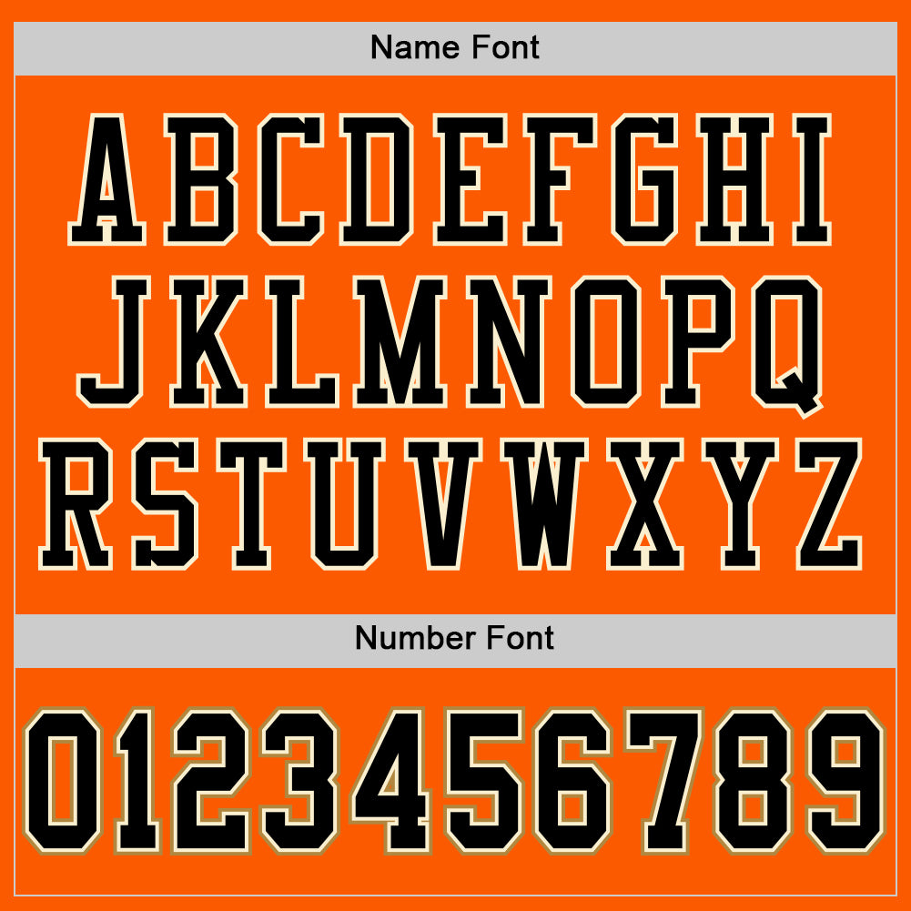 Personalized Orange Black-Old Gold Mesh Authentic Throwback Football Jersey Team Custom Name and Number Personalized Orange Black-Old Gold Mesh Authentic Throwback Football Jersey Team Custom Name and Number - Image 4