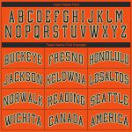 Personalized Orange Black-Old Gold Performance T-Shirt Team Custom Name and Number