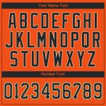 Personalized Orange Black-Old Gold Performance T-Shirt Team Custom Name and Number