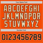 Personalized Orange Black Pinstripe Black-Cream Authentic Baseball Jersey Team Custom Name and Number