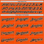 Personalized Orange Black Pinstripe Black-Cream Authentic Baseball Jersey Team Custom Name and Number