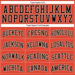 Personalized Orange Black Pinstripe Black-Cream Authentic Basketball Jersey Team Custom Name and Number