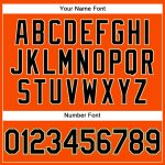 Personalized Orange Black Pinstripe Black-Old Gold Authentic Baseball Jersey Team Custom Name and Number