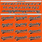 Personalized Orange Black Pinstripe Black-White Authentic Baseball Jersey