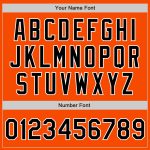 Personalized Orange Black Pinstripe Black-White Authentic Baseball Jersey