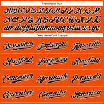 Personalized Orange Black Pinstripe Black-White Authentic Baseball Jersey Team Custom Name and Number