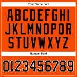 Personalized Orange Black Pinstripe Black-White Authentic Baseball Jersey Team Custom Name and Number