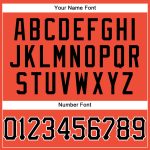 Personalized Orange Black Pinstripe Black-White Authentic Basketball Jersey Team Custom Name and Number