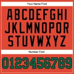 Personalized Orange Black Pinstripe Kelly Green Authentic Basketball Jersey Team Custom Name and Number