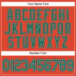 Personalized Orange Black Pinstripe Kelly Green-White Authentic Basketball Jersey Team Custom Name and Number