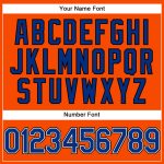 Personalized Orange Black Pinstripe Royal-Black Authentic Baseball Jersey Team Custom Name and Number