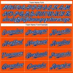 Personalized Orange Black Pinstripe Royal-Black Authentic Baseball Jersey Team Custom Name and Number
