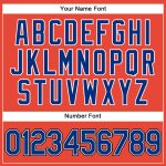 Personalized Orange Black Pinstripe Royal-White Authentic Basketball Jersey Team Custom Name and Number