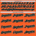 Personalized Orange Black-Teal Mesh Authentic Throwback Baseball Jersey Team Custom Name and Number