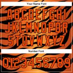 Personalized Orange Black Tiger 3D Pattern Design Bomber Full-Snap Varsity Letterman Jacket Team Custom Name and Number